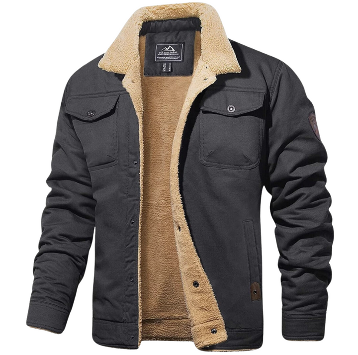 Sherpa Lined Jacket Mens Trucker Style Snap Button Front Flap Chest Pockets Regular Fit - image 5