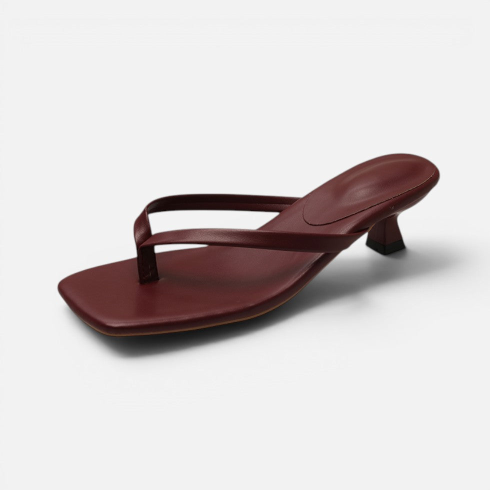 Sandals Womens Thong Strap Low Heel Open Toe Minimal - image 4