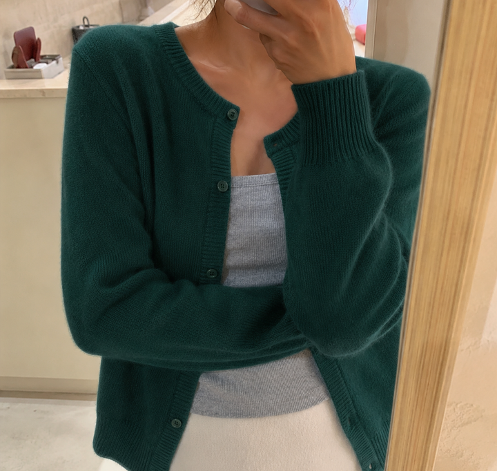 Knitted Cardigan Womens Button Front Round Neck Soft Knit Long Sleeve - image 13