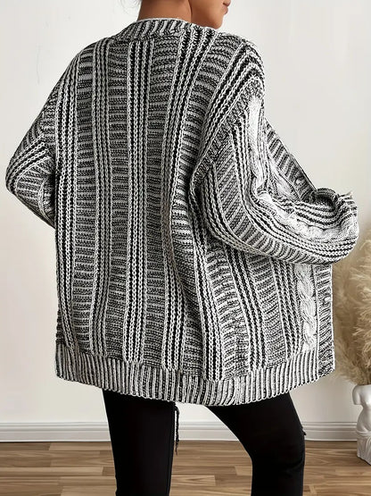 Women's Button-Front V-Neck Cardigan