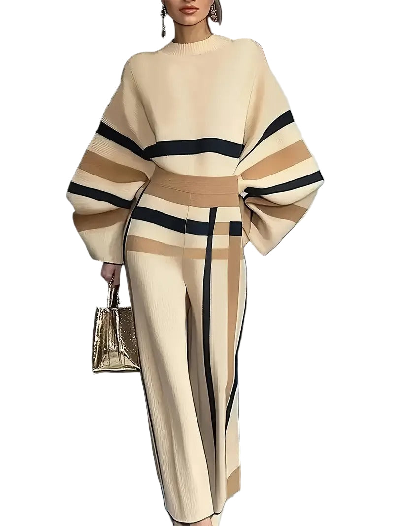 Women's Striped Two-Piece Set