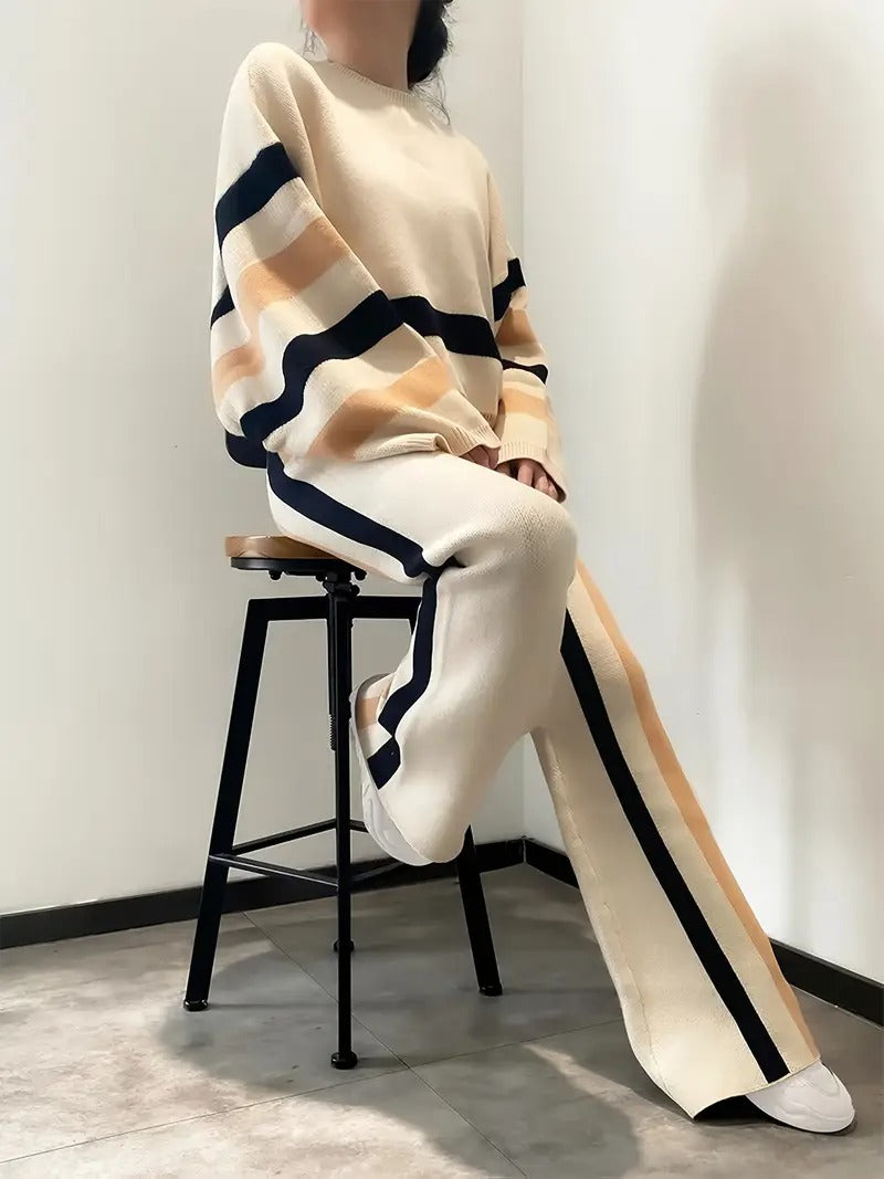 Women's Striped Two-Piece Set