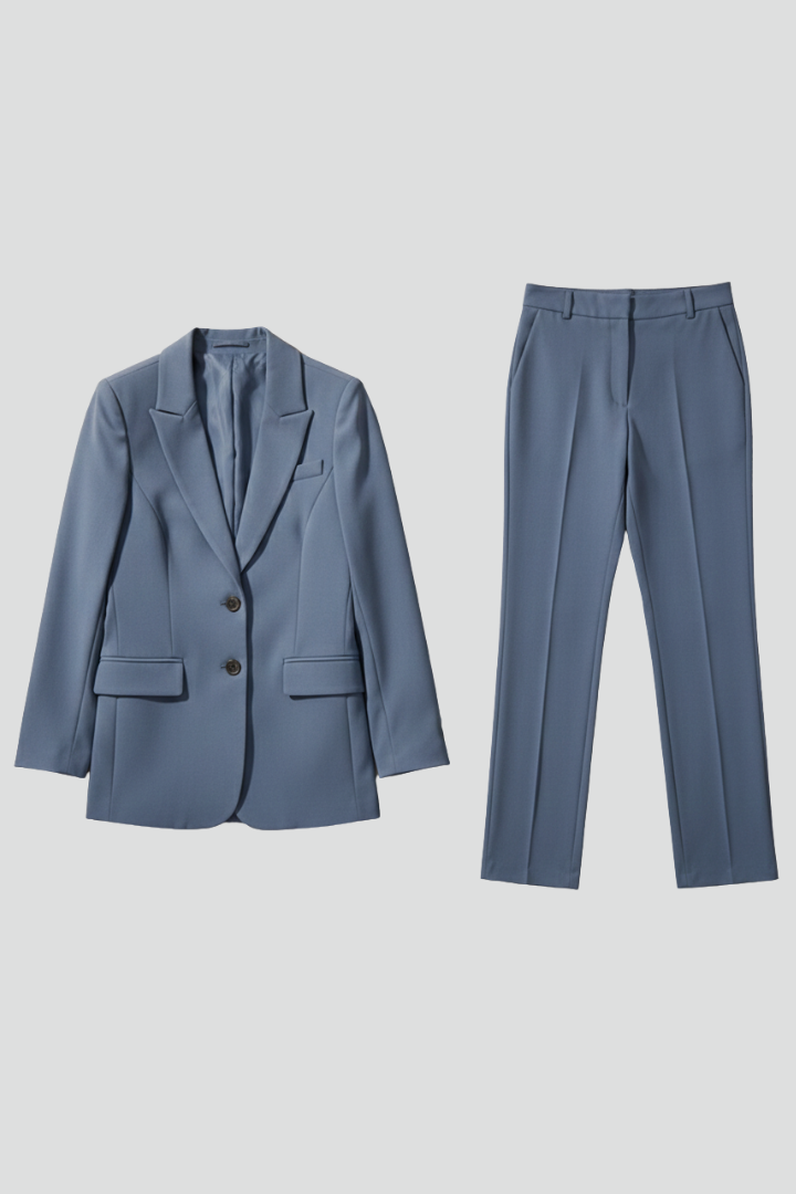 Women's Notched Lapel Blazer and Trouser Set — image 1