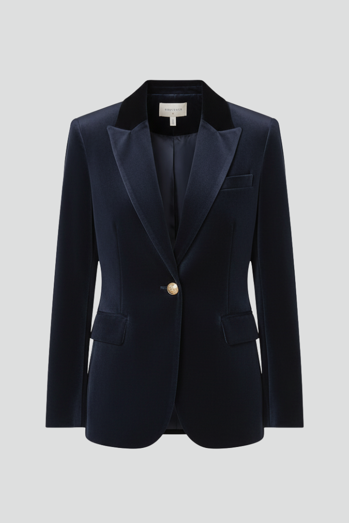 Women's Satin Lapel Single Button Blazer — image 1
