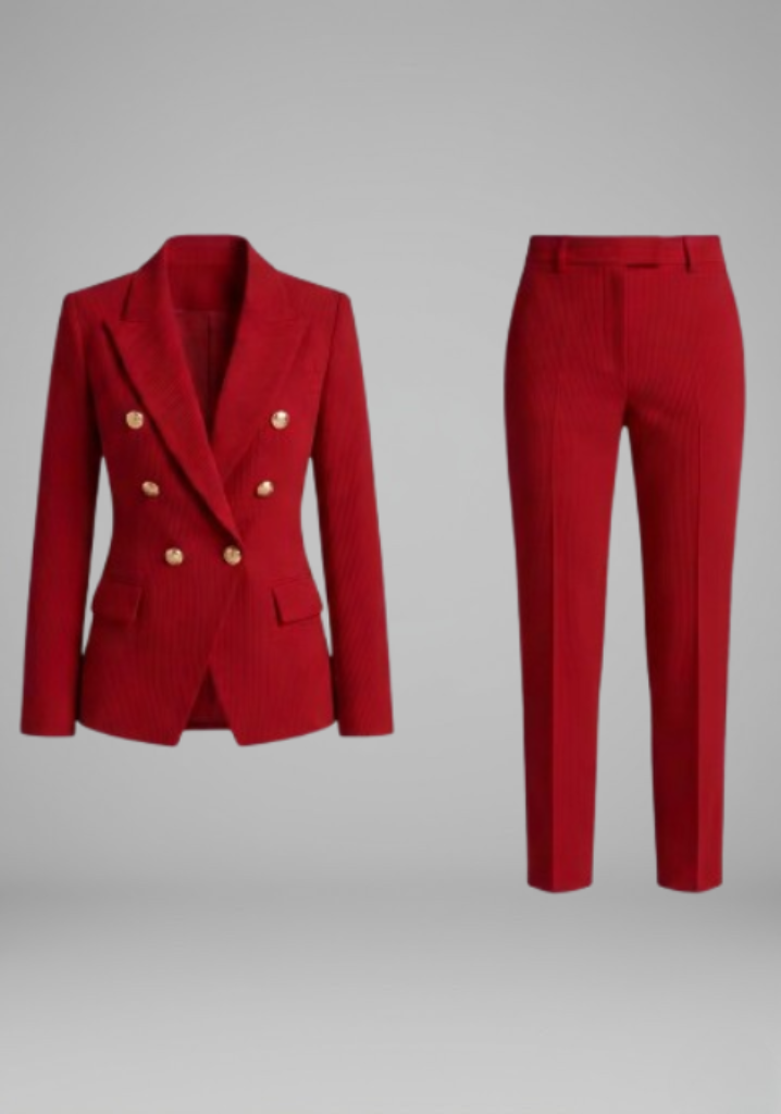 Women's Double Breasted Blazer and Trouser Suit — image 1