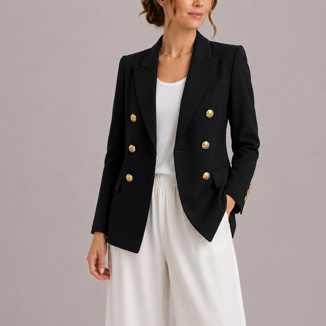 Women's Double Breasted Gold Button Blazer — image 1