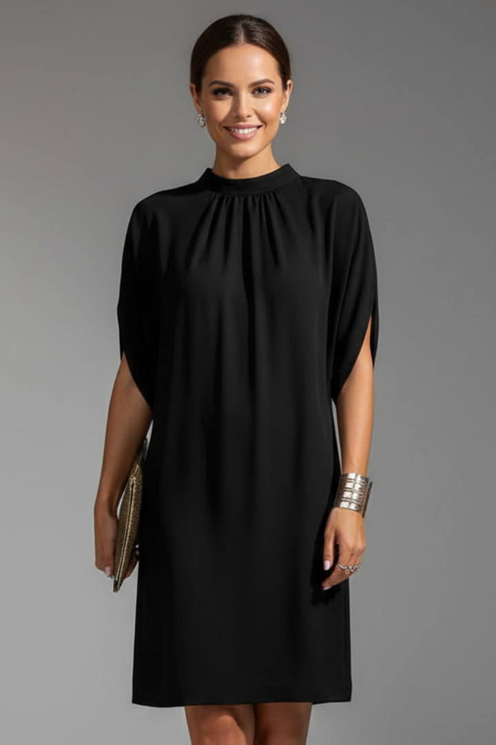 Women's Mock Neck Slit Sleeve Mini Dress — image 2