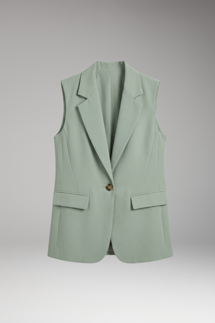 Women's Sleeveless Notch Collar Blazer — image 1