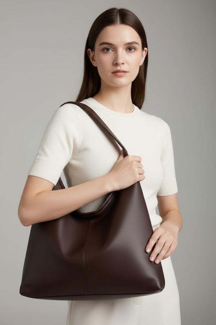Tote Bag Womens Faux Leather Large Inner Pocket Structured