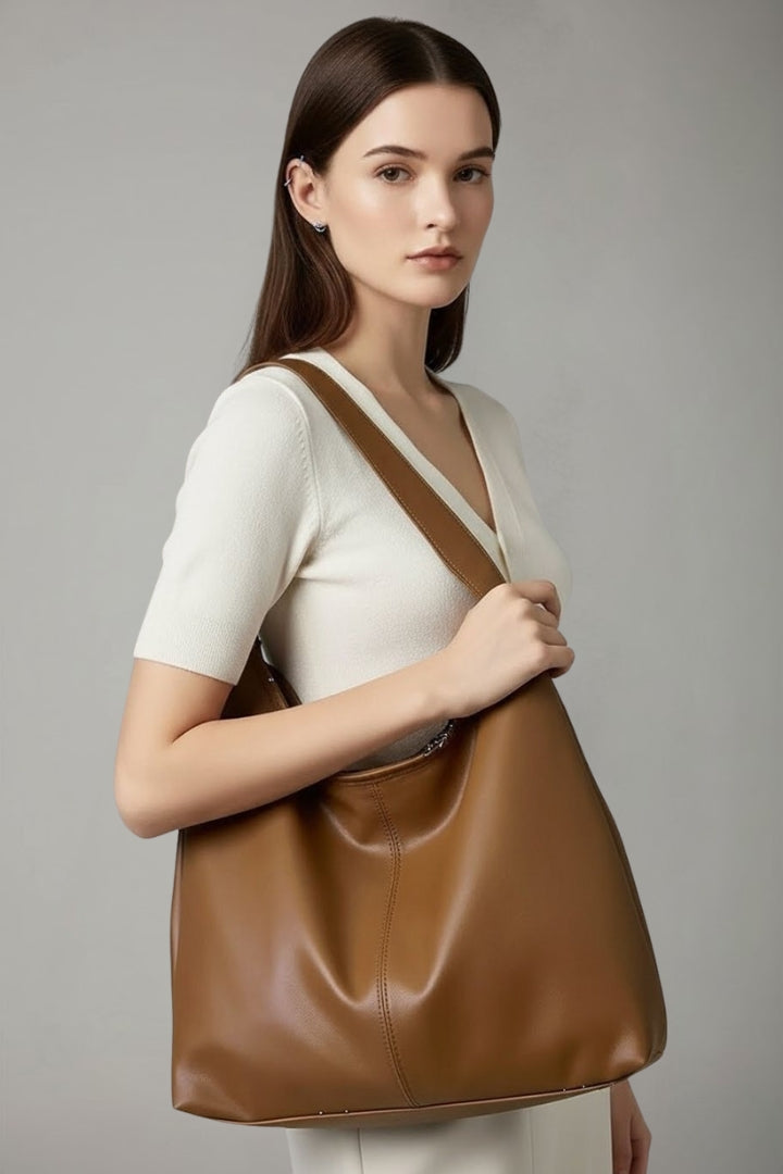 Tote Bag Womens Faux Leather Large Inner Pocket Structured