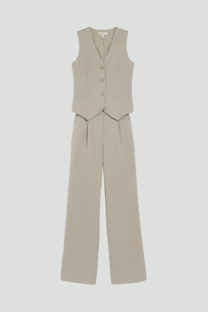 Women's V-Neck Waistcoat and Trouser Set — image 1