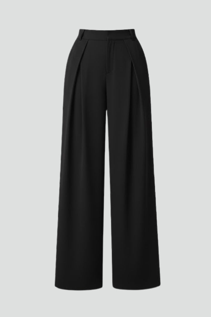 Women's High Rise Pleated Wide Leg Trousers — image 1