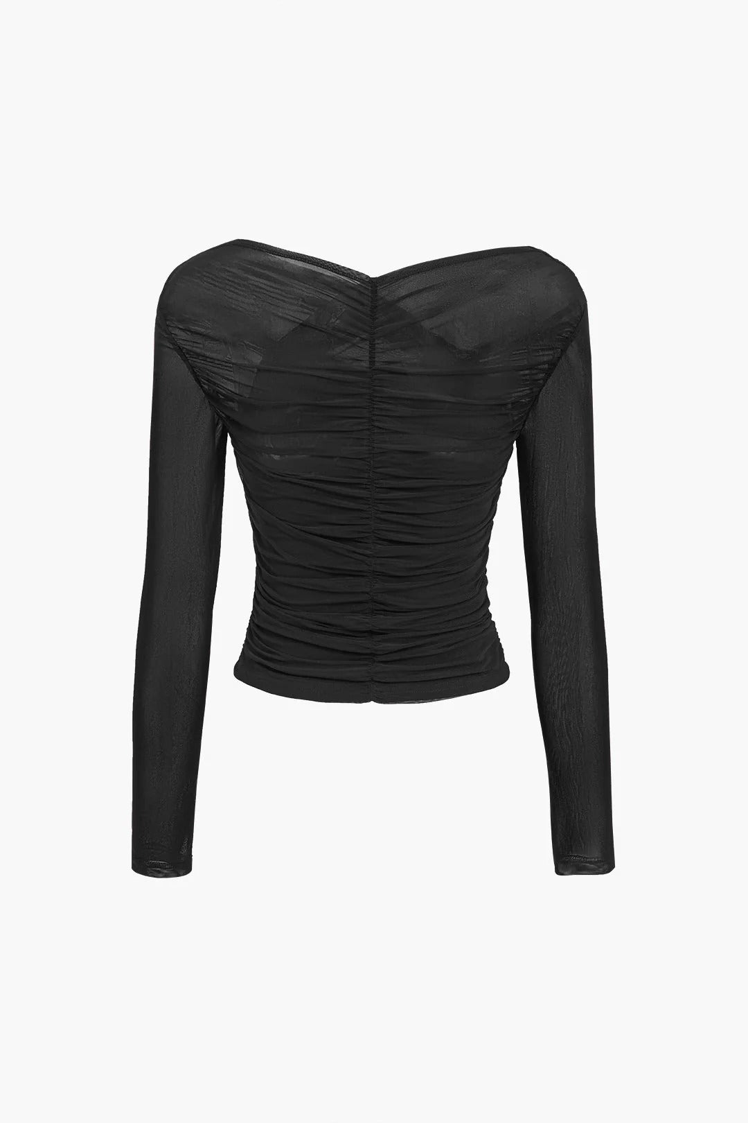 Women’s Ruched Long Sleeve Crop Top
