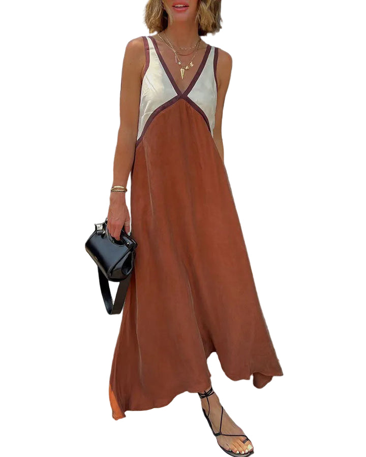 Women’s Sleeveless A Line Dress Maxi