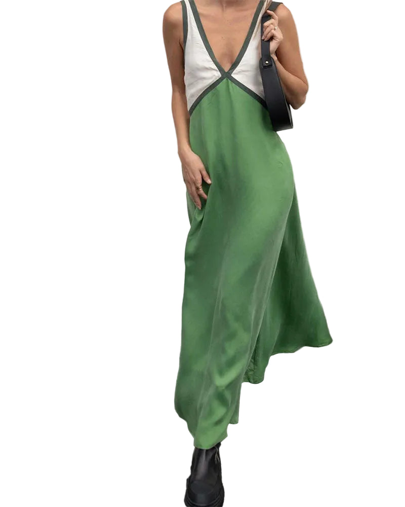 Women’s Sleeveless A Line Dress Maxi