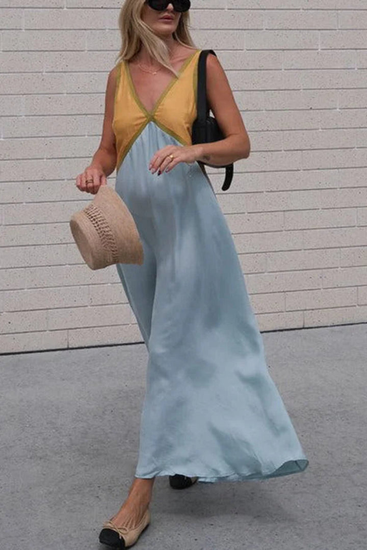 Women’s Sleeveless A Line Dress Maxi
