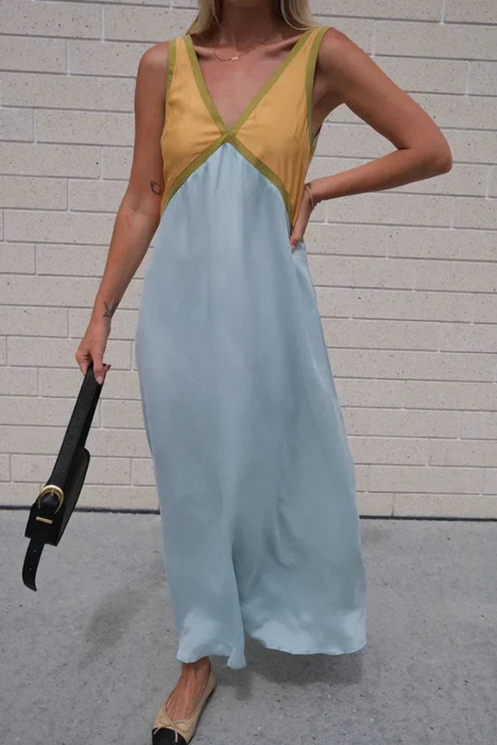 Women’s Sleeveless A Line Dress Maxi