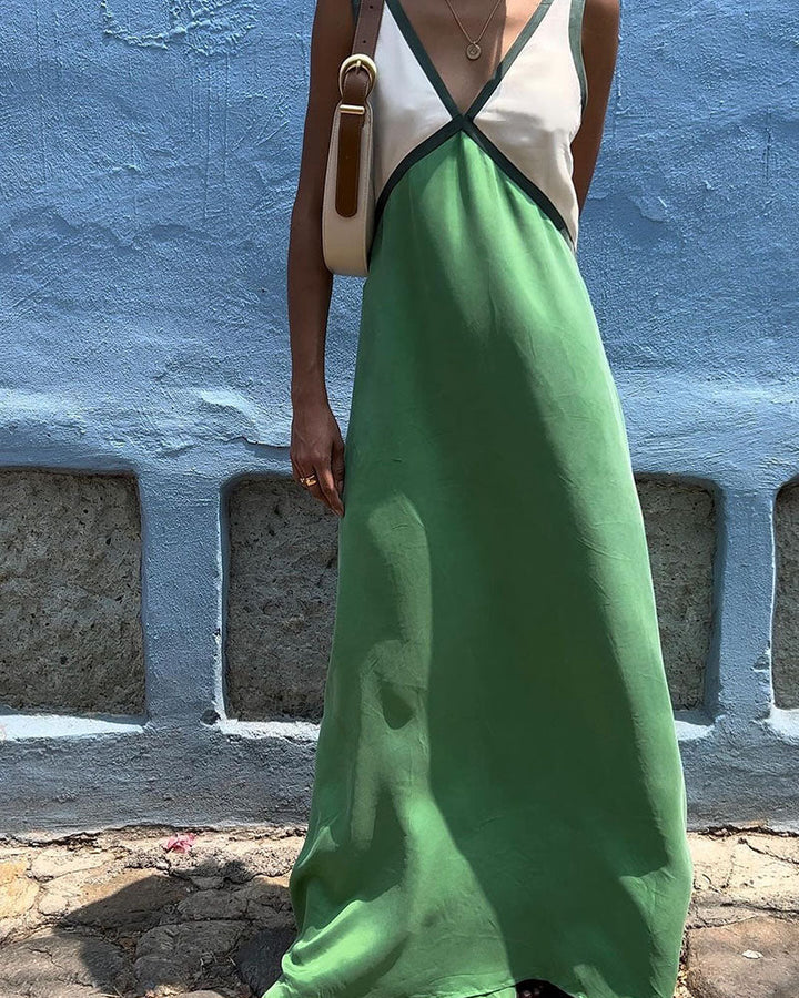 Women’s Sleeveless A Line Dress Maxi