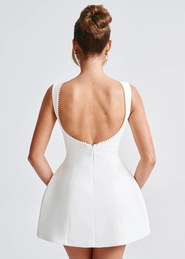 Women’s Sleeveless A Line Dress with Oversized Bow Back