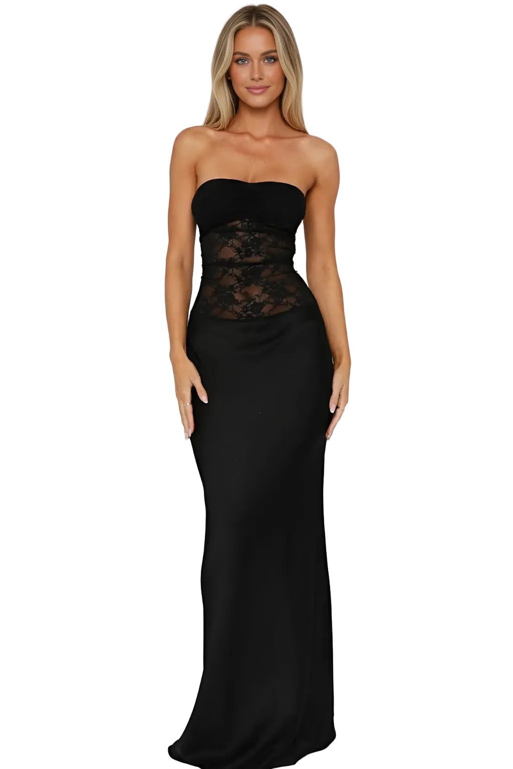 Women’s Strapless Bodycon Dress Maxi