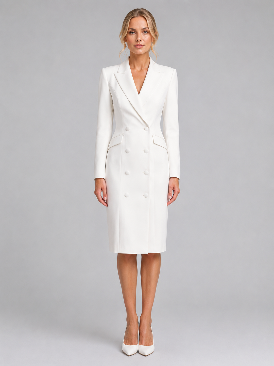 Blazer Dress Womens Midi Double Breasted Tailored Occasion