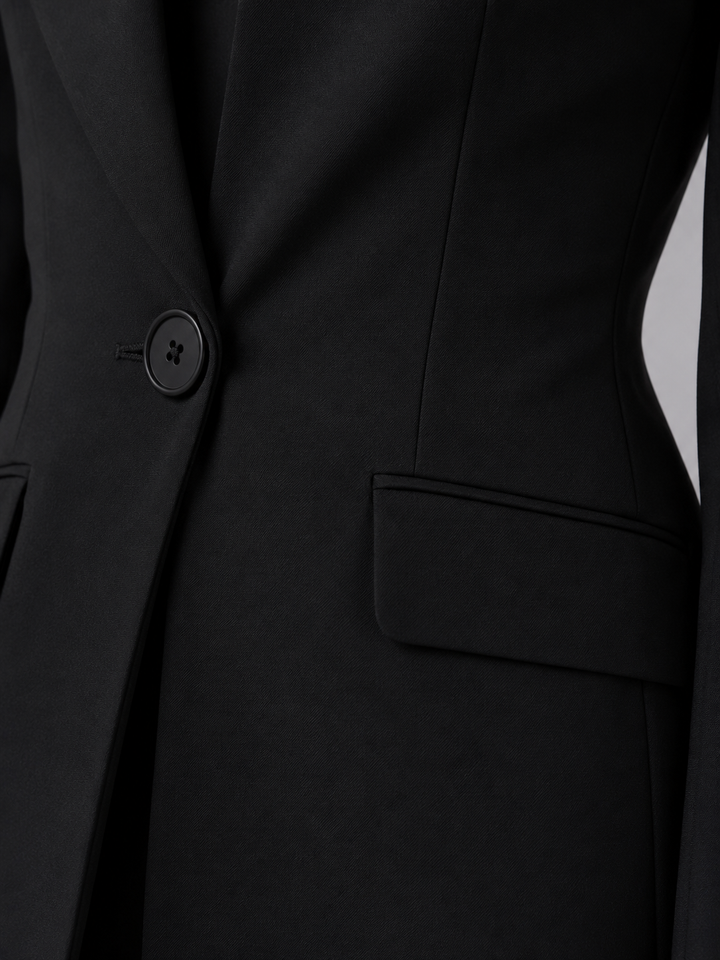 Trouser Suit Womens Collarless Blazer Two Piece Formal