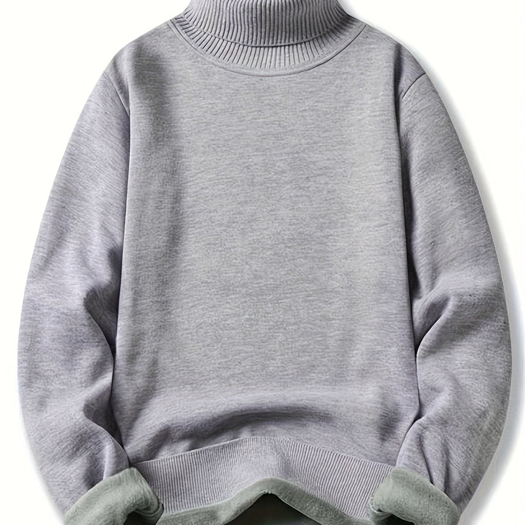 Jumper Womens High Neck Funnel Collar Textured Knit Dropped Shoulder Hip Length - image 4