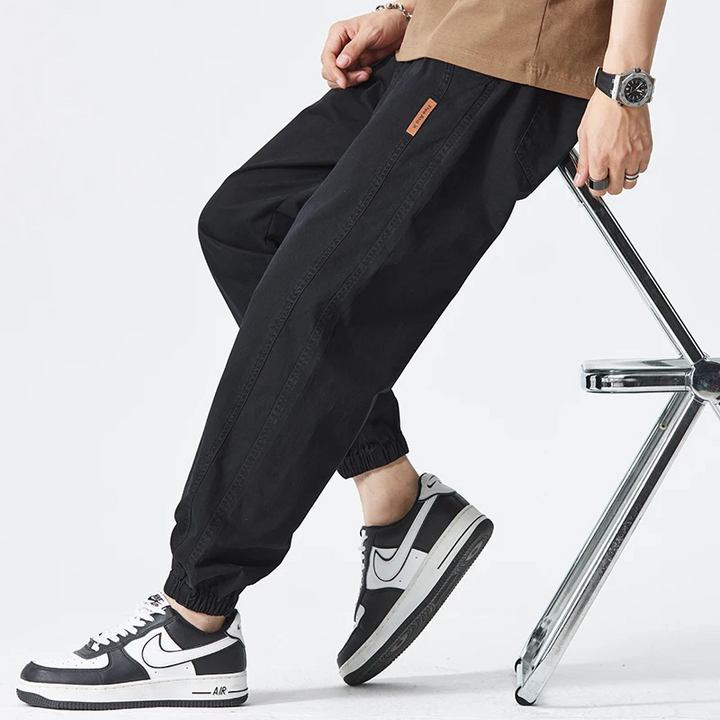 Joggers Mens Cuffed Chino Twill Stretch Drawstring Elastic Waist Relaxed Fit - image 6
