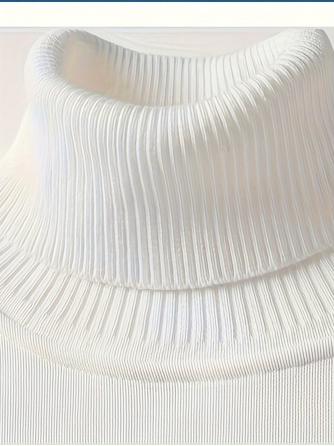Jumper Womens High Neck Funnel Collar Textured Knit Dropped Shoulder Hip Length - image 15