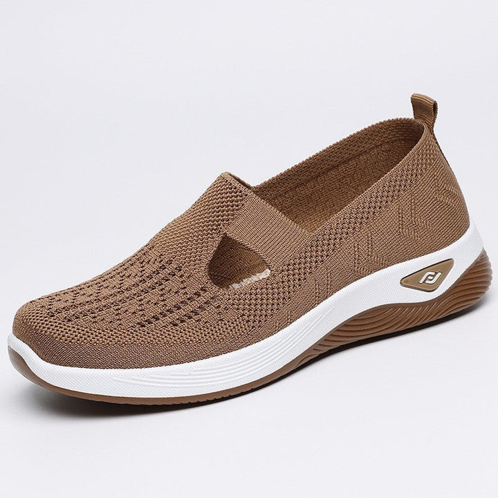 Slip On Trainers Womens Mary Jane Strap Breathable Knit Walking Lightweight Cushioned Sole - image 3
