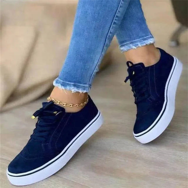 Brogue Trainers Womens Platform Lace Up Perforated Upper - image 5
