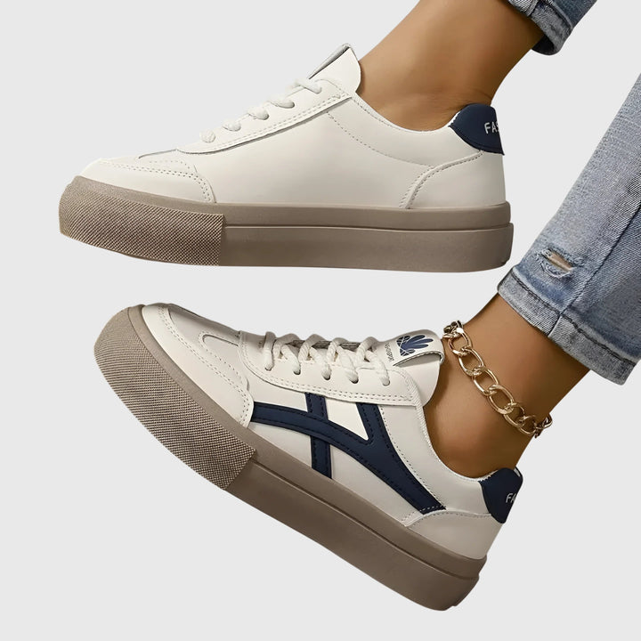 Platform Trainers Womens Lace Up Low Top Contrast Side Stripe - image 3