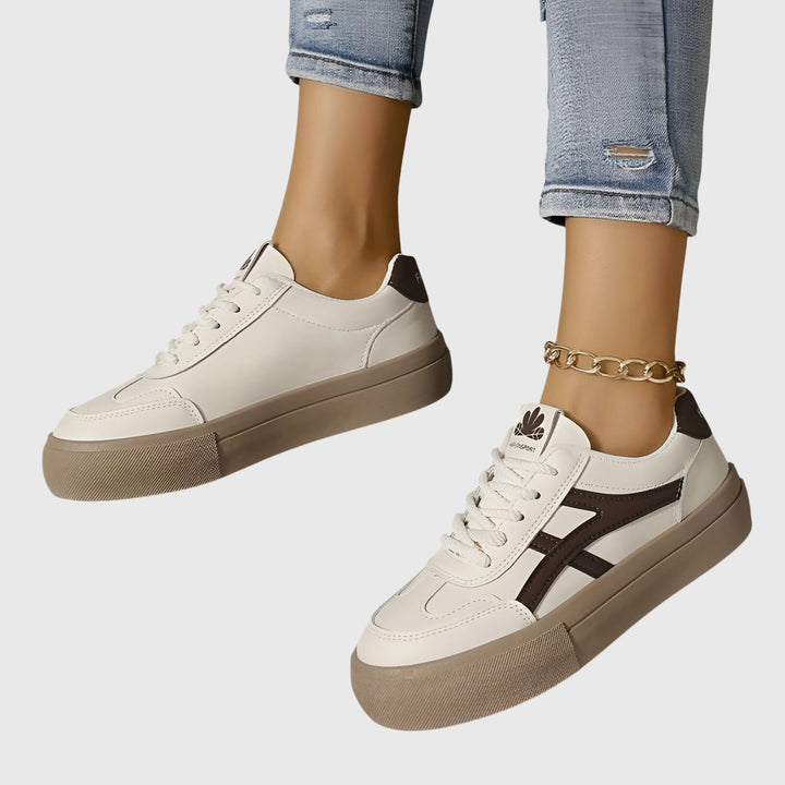 Platform Trainers Womens Lace Up Low Top Contrast Side Stripe - image 6