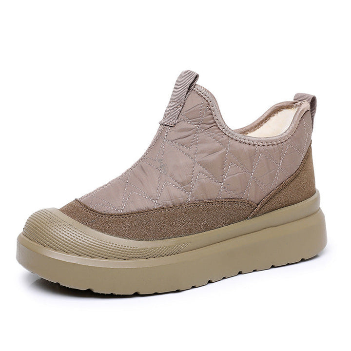 Platform Trainers Womens Slip On Quilted Lug Sole Elasticated - image 5
