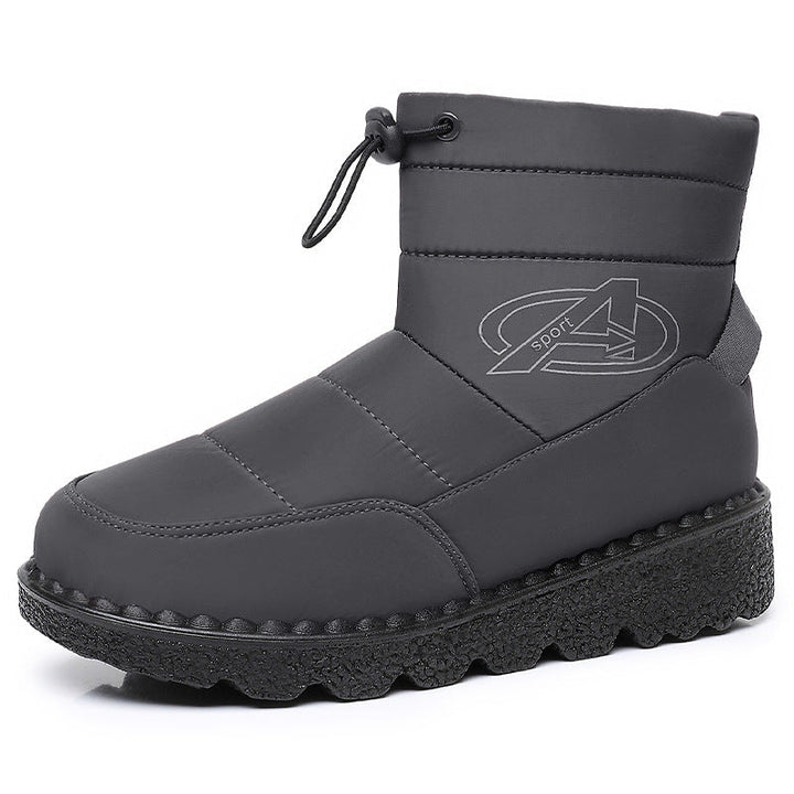 Quilted Winter Boots Womens Ankle Padded Side Zip Toggle Cuff Lug Sole - image 4