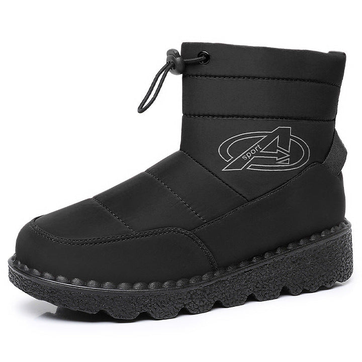 Quilted Winter Boots Womens Ankle Padded Side Zip Toggle Cuff Lug Sole - image 6