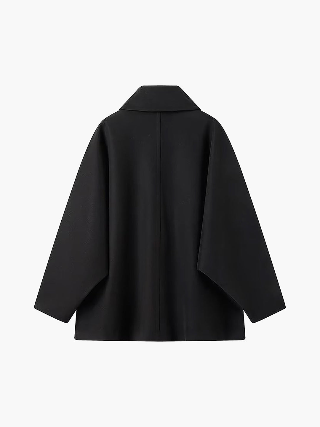 Short Coat Womens Oversized Boxy Notch Lapel Button Front Side Pockets - image 7