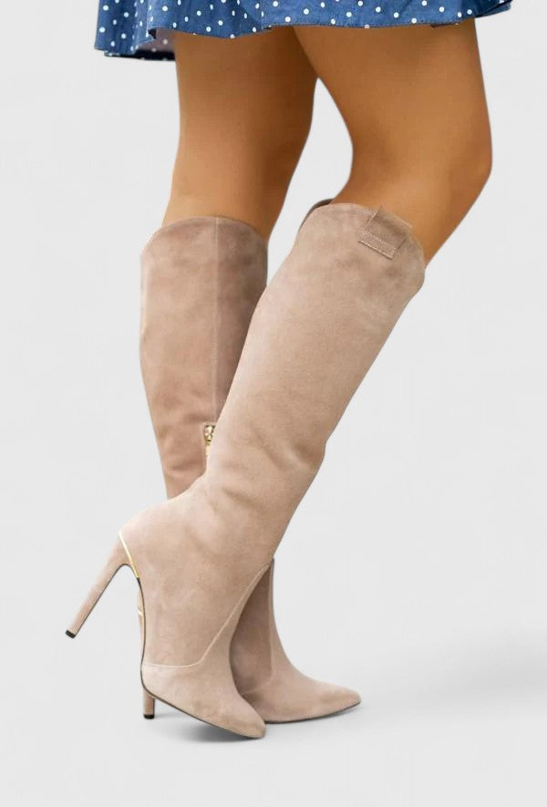 Stiletto Knee High Boots Womens Pointed Toe Side Zip - image 5