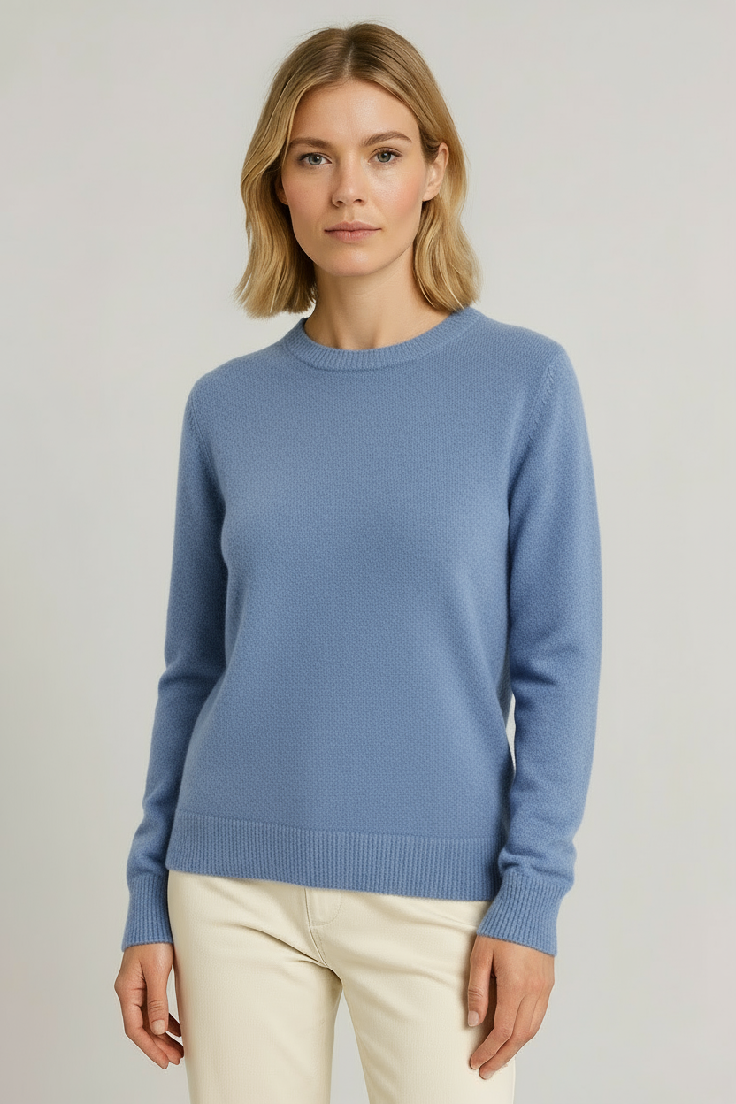 Crew Neck Jumper Womens Knitted Long Sleeve Ribbed Cuffs Regular Fit - image 2