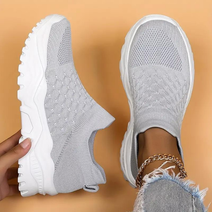 Sock Trainers Womens Platform Slip On Knit Upper - image 2