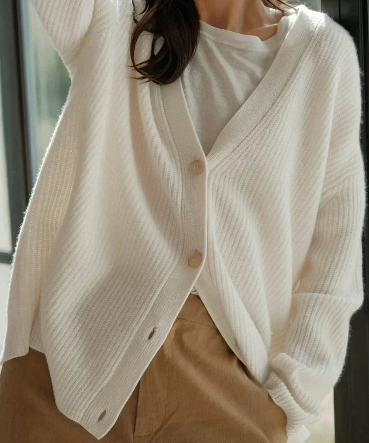 Ribbed Cardigan Womens V Neck Button Front Long Sleeve Relaxed Fit - image 6