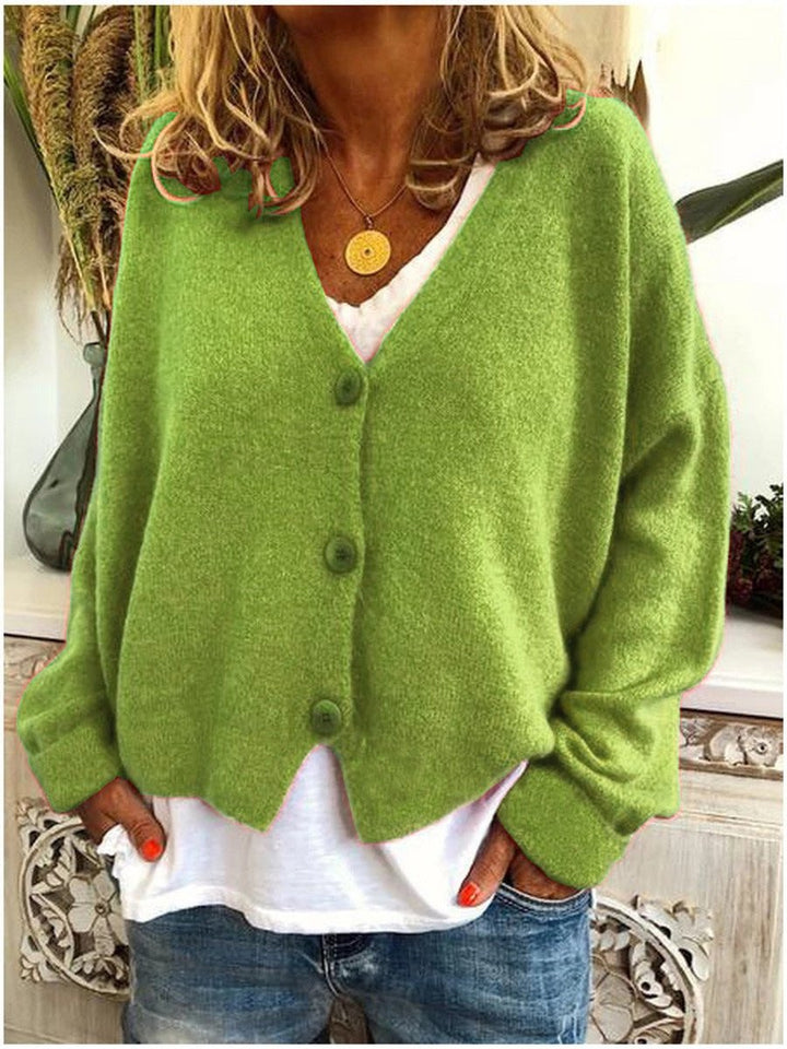 V Neck Cardigan Womens Button Front Soft Knit Relaxed Fit - image 4