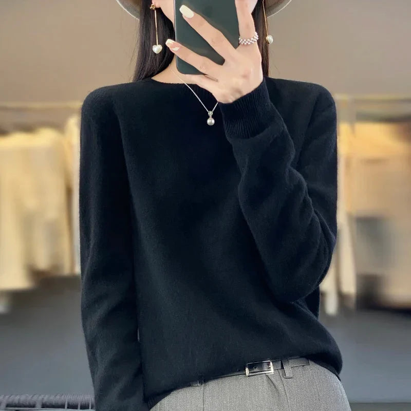 Fluffy Jumper Womens Crew Neck Soft Knit Ribbed Hem Boxy Fit - image 12