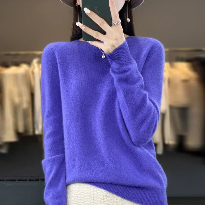 Fluffy Jumper Womens Crew Neck Soft Knit Ribbed Hem Boxy Fit - image 13