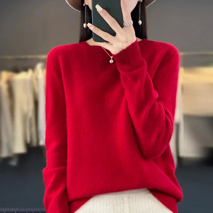 Fluffy Jumper Womens Crew Neck Soft Knit Ribbed Hem Boxy Fit - image 14