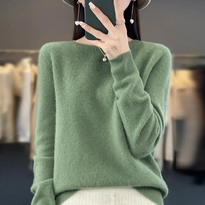 Fluffy Jumper Womens Crew Neck Soft Knit Ribbed Hem Boxy Fit - image 8