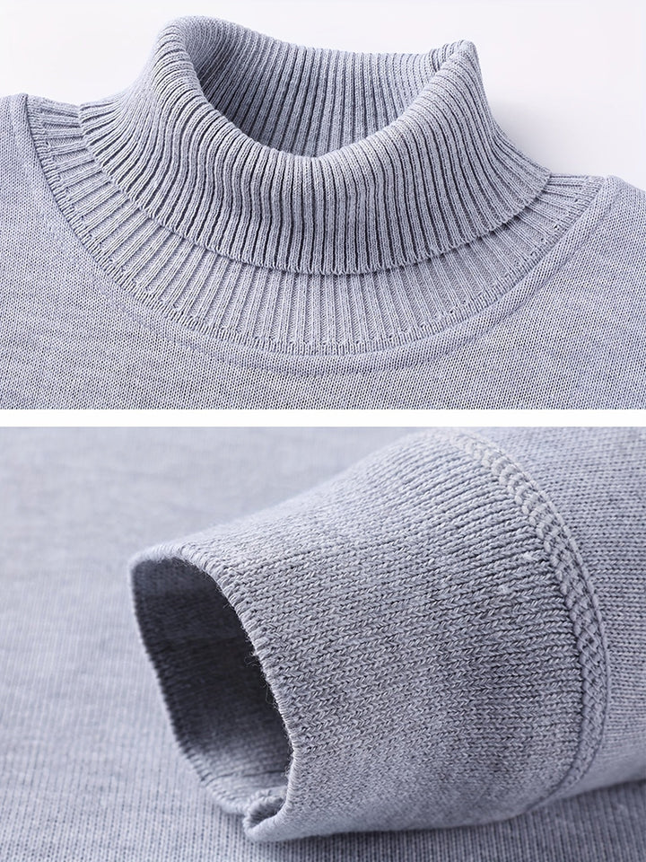 Jumper Womens High Neck Funnel Collar Textured Knit Dropped Shoulder Hip Length - image 17
