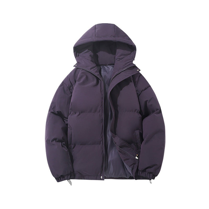Hooded Puffer Jacket Womens Zip Front Drawstring Hem Padded - image 9