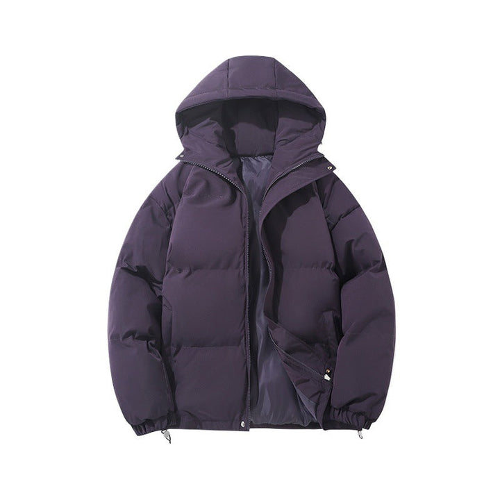 Hooded Puffer Jacket Womens Zip Front Drawstring Hem Padded - image 9