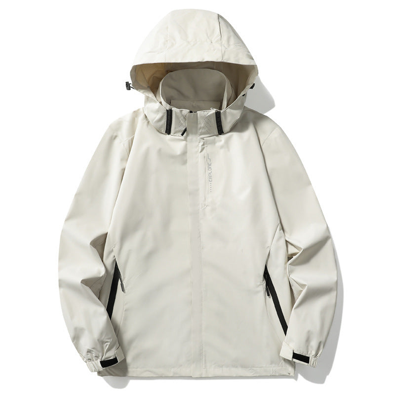 Waterproof Jacket Womens Hooded Shell Lightweight Zip Front - image 8